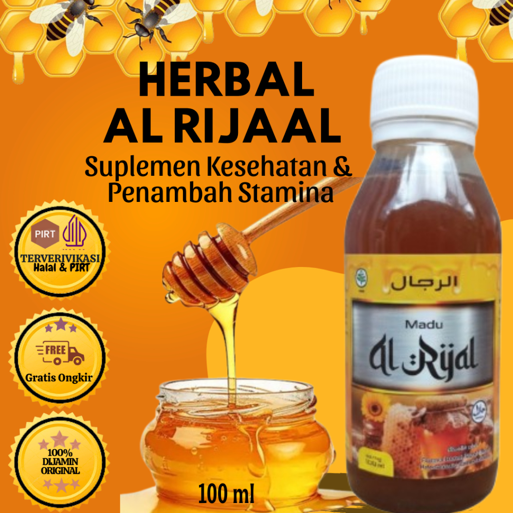 MADU AL RIJAAL Madu Herbal Pria Dewasa Tambah Stamina Tenaga Dan Vitalitas Alami