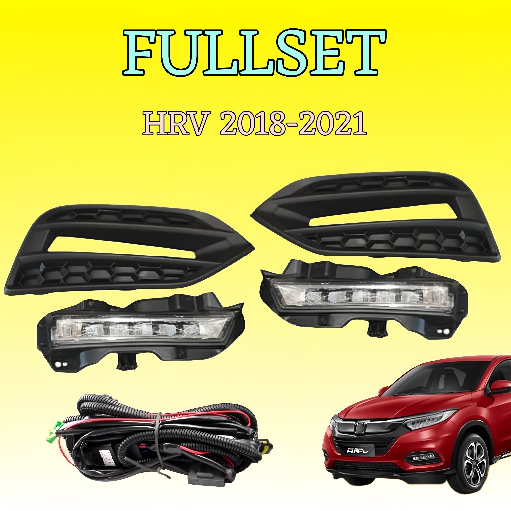 LAMPU KABUT FOG LAMP HONDA HRV 2018 2019 2020 2021 LED BUMPER DEPAN DRL HR-V