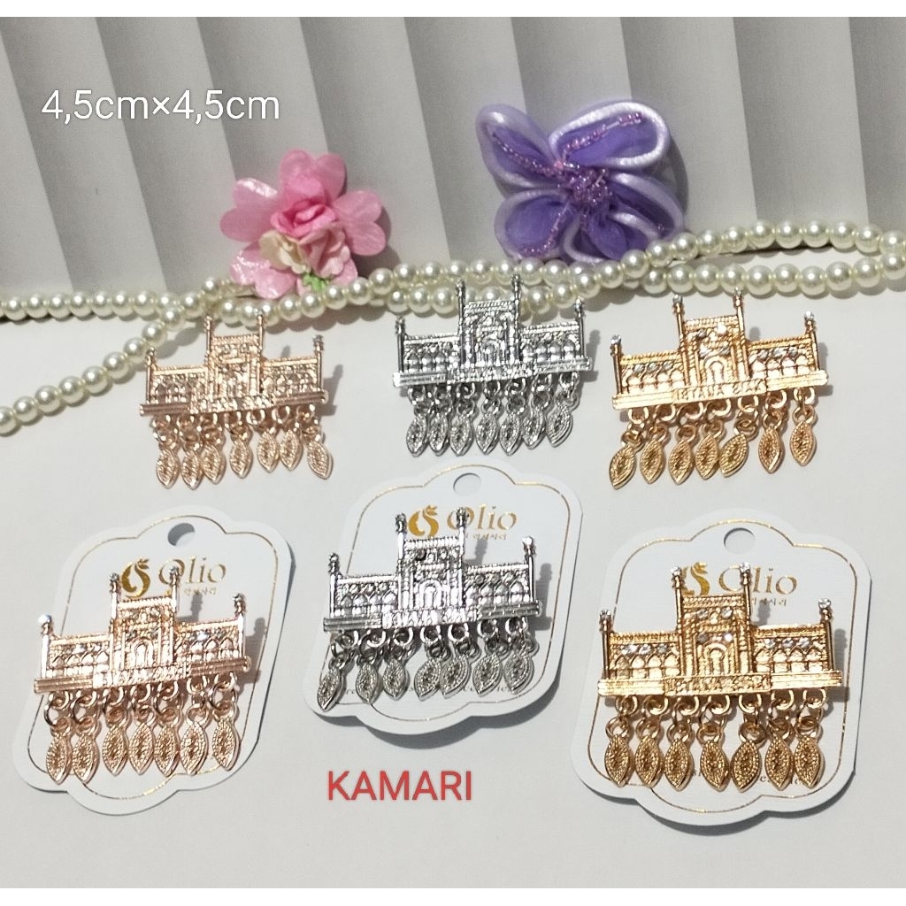 6pcs Bros istana Siak//Bros pin//Cirikhas daerah Riau//Bros kerudung//Lusinan per 6pcs