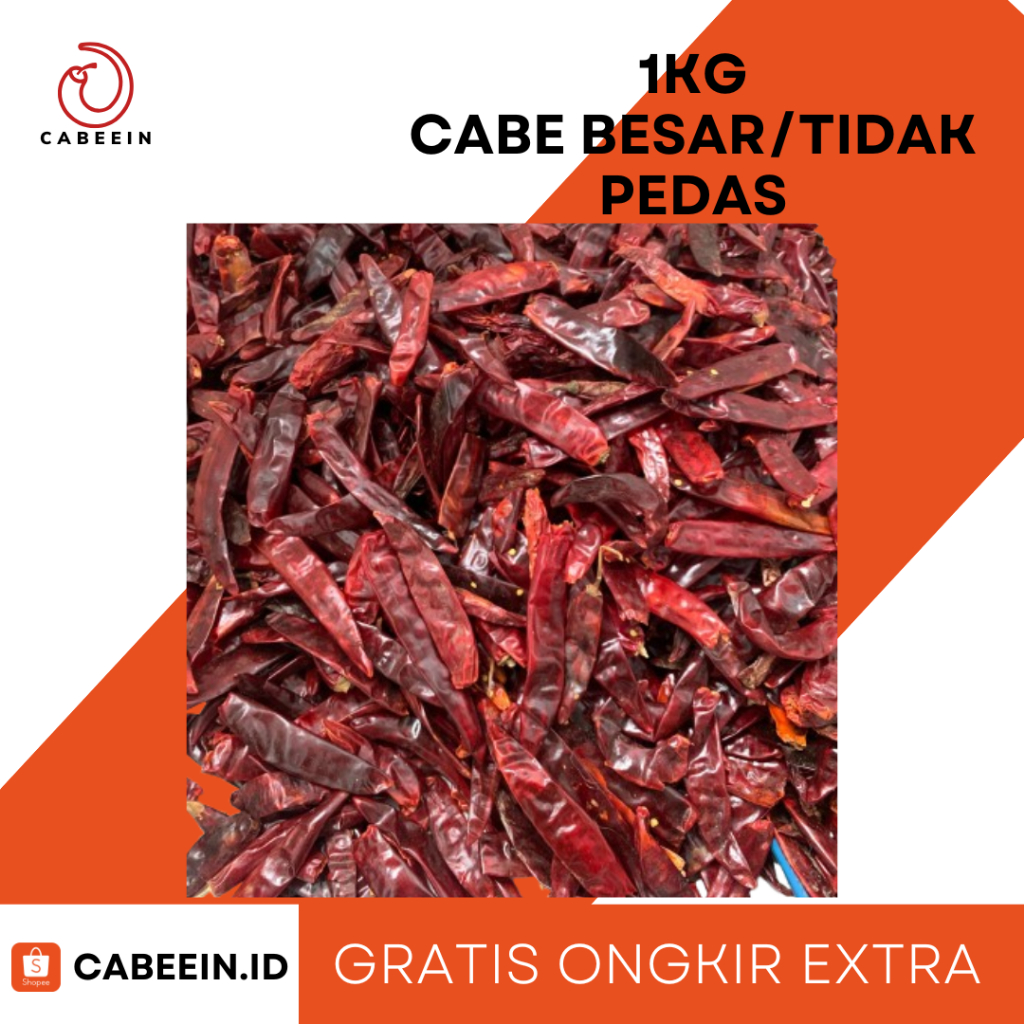 Cabe Kering India Premium 1 KG Merah Kuat