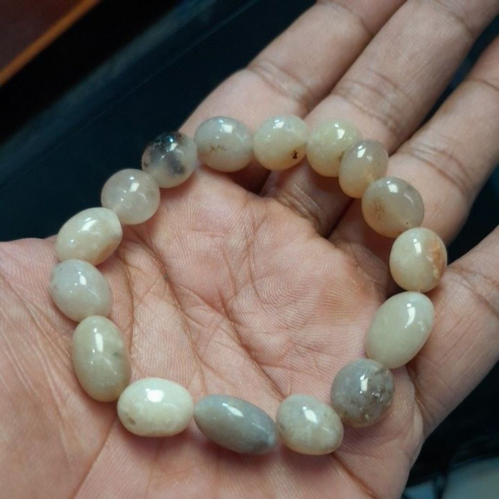 gelang batu akik asli manigajah batu tunggal