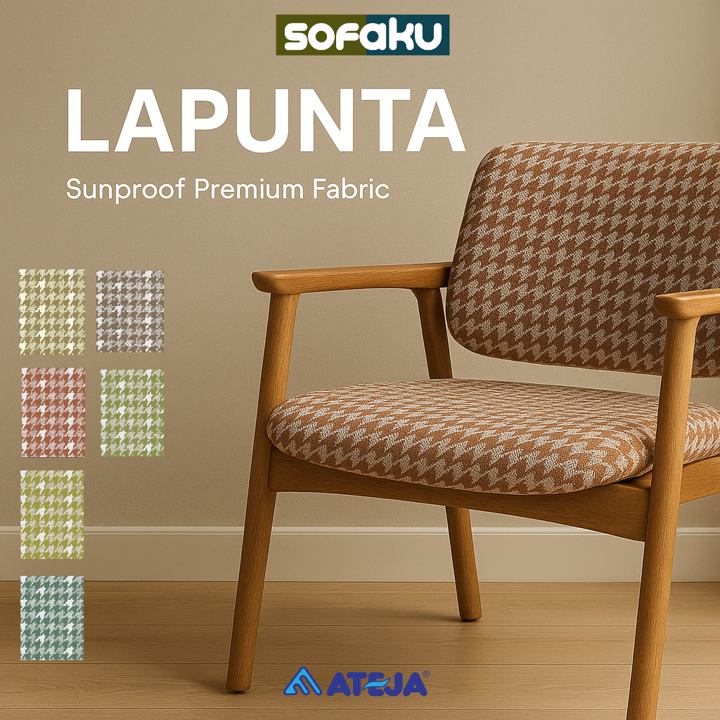 Promo Sofaku : Lapunta Ateja Sunproof Outdoor Waterproof - Kain Bahan Ateja Olefin - Kain Sofa Mebel