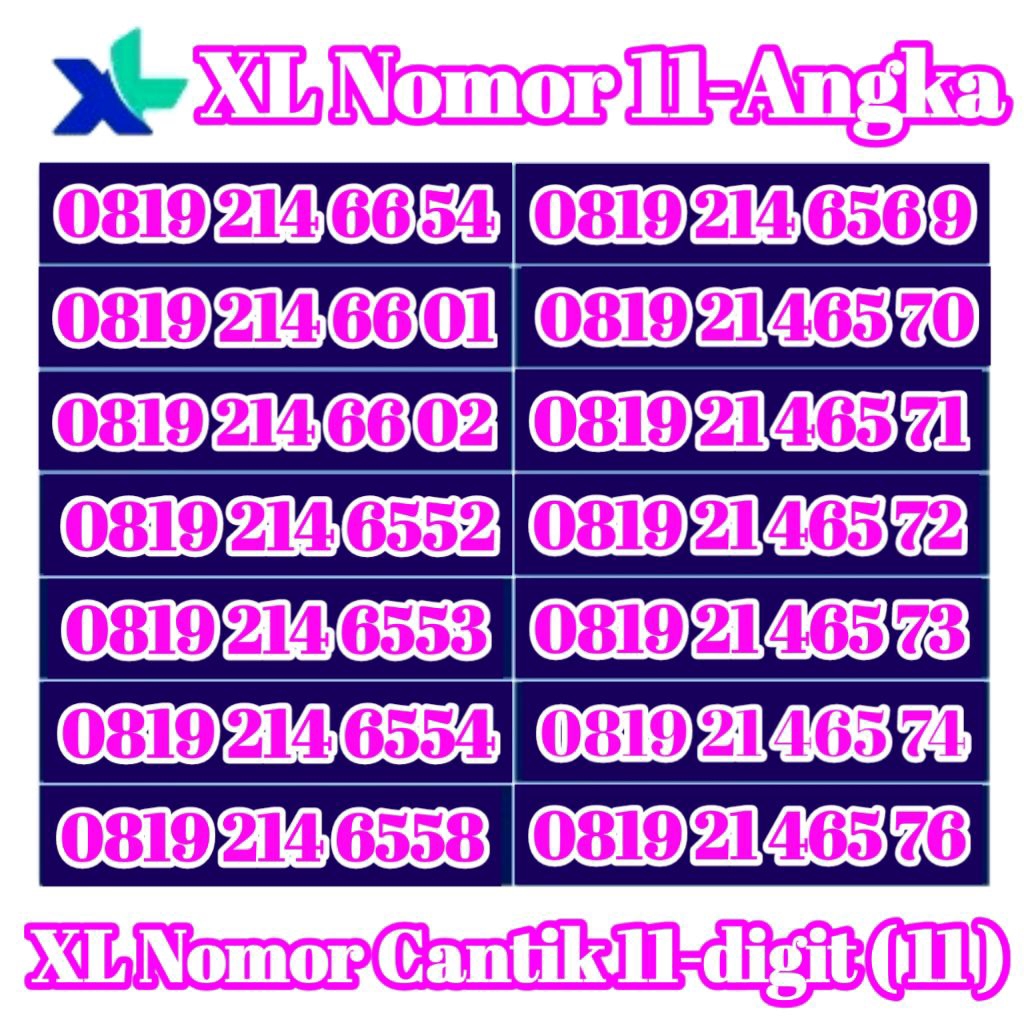 promo perdana XL nomor cantik 11digit(Cek Deskripsi)
