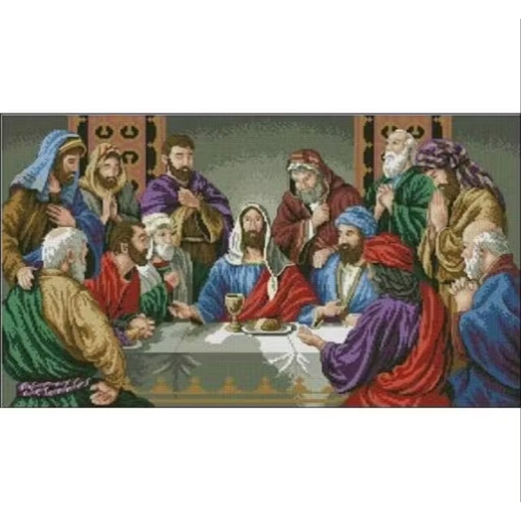 Paket kristik Yesus last supper perjamuan kudus terakhir rohani rasul murid rohani kristen full cros