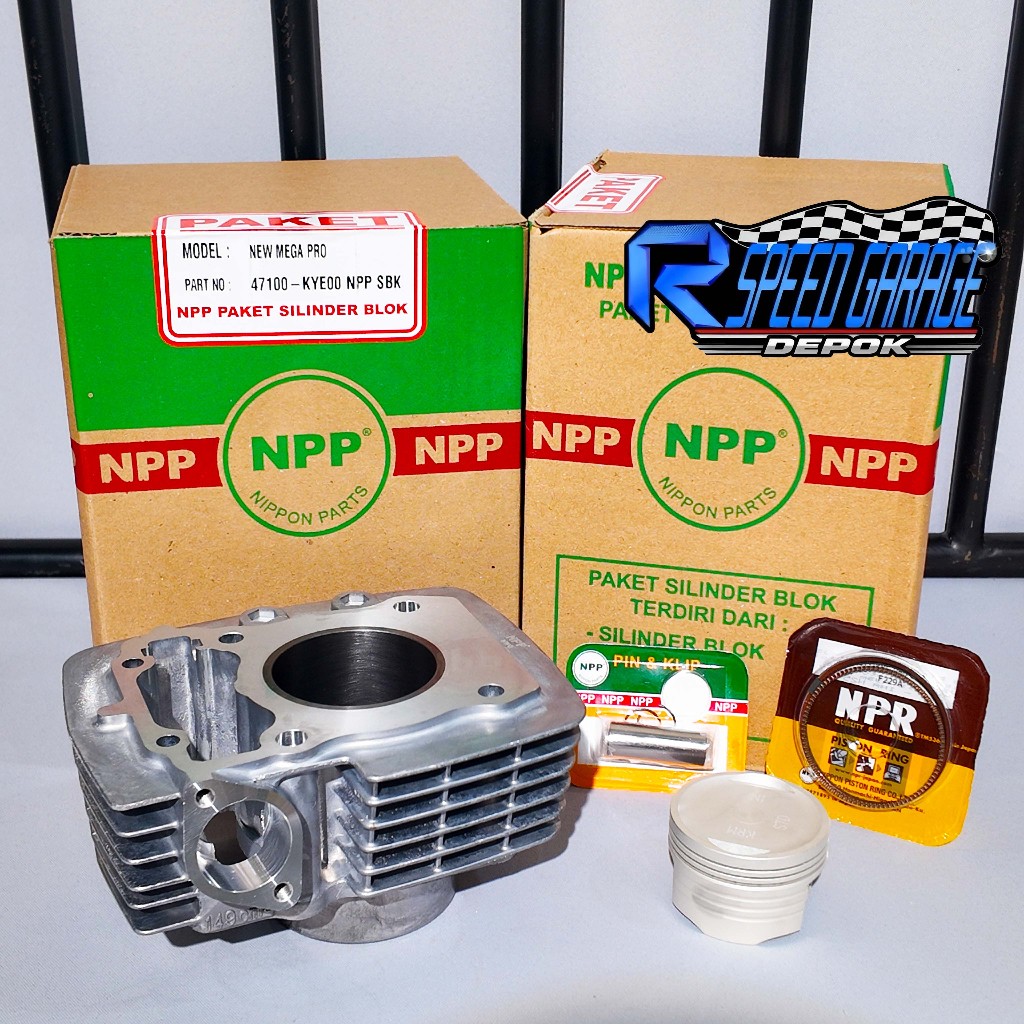 SILINDER BLOK + PISTON KIT NPP CRF VERZA NEW MEGAPRO 150 MONO SHOCK