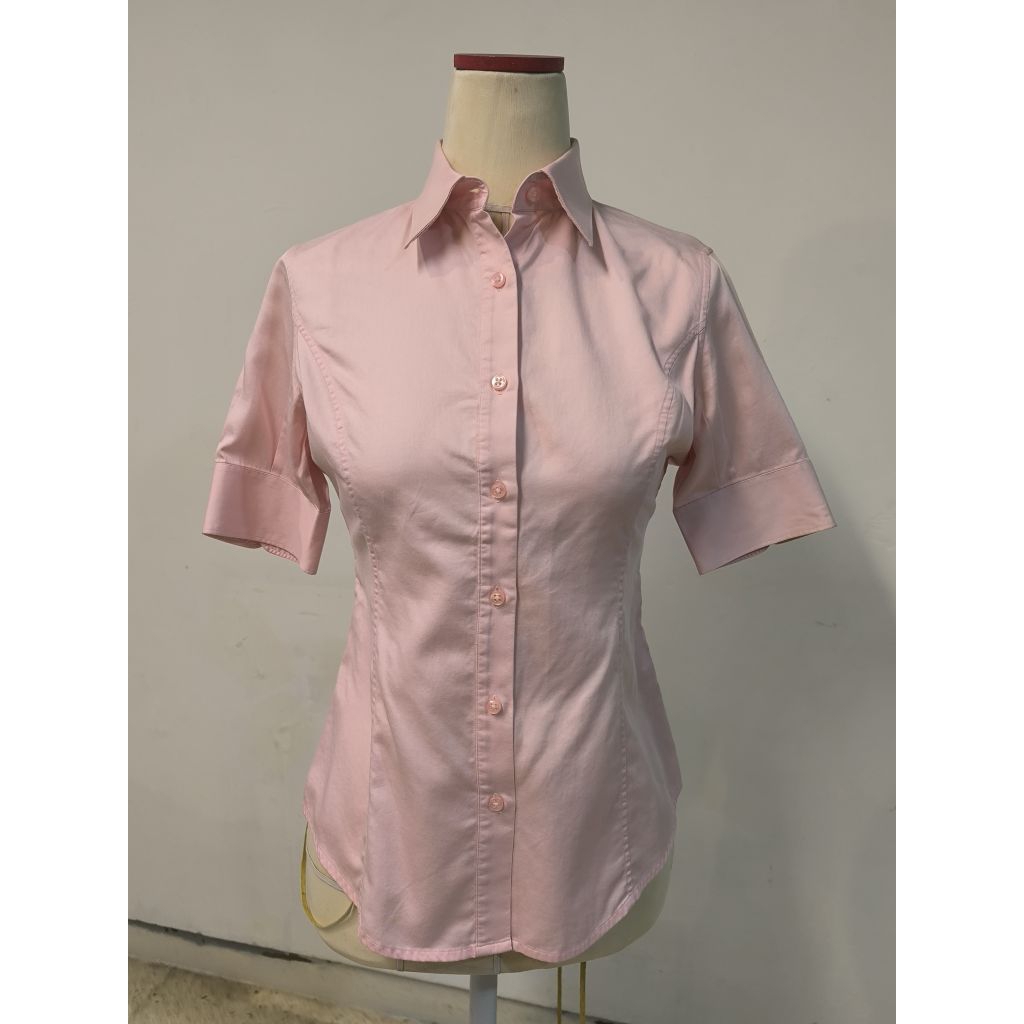 Kemeja wanita lenga pendek pink merk Raoul dari Singapura
