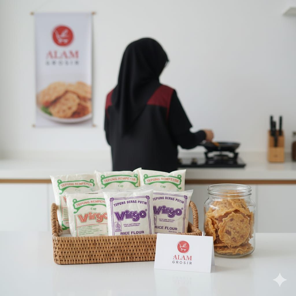 1 Bal Virgo Tepung Rempeyek 40 gr & 1 pak Tepung Beras Putih 20gr