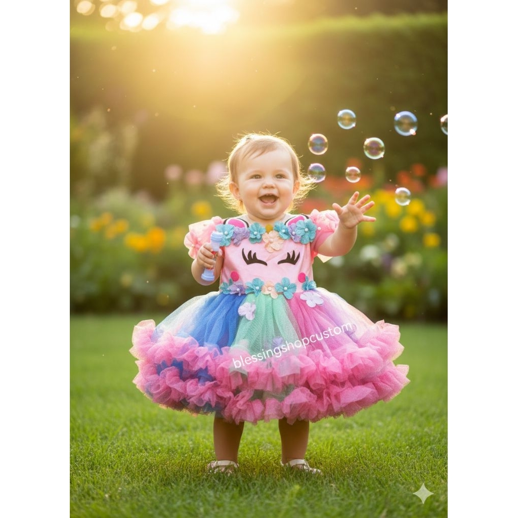 PRELOVED Gaun pesta anak perempuan dress anak ulang tahun dress  tutu anak girl umur 1-2 tahun dress