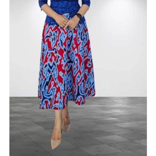 UZBATIK ROK BATIK TULIS MEGA MENDUNG DUA KALI PROSES-ROK BATIK MODERN-ROK BATIK CASUAL