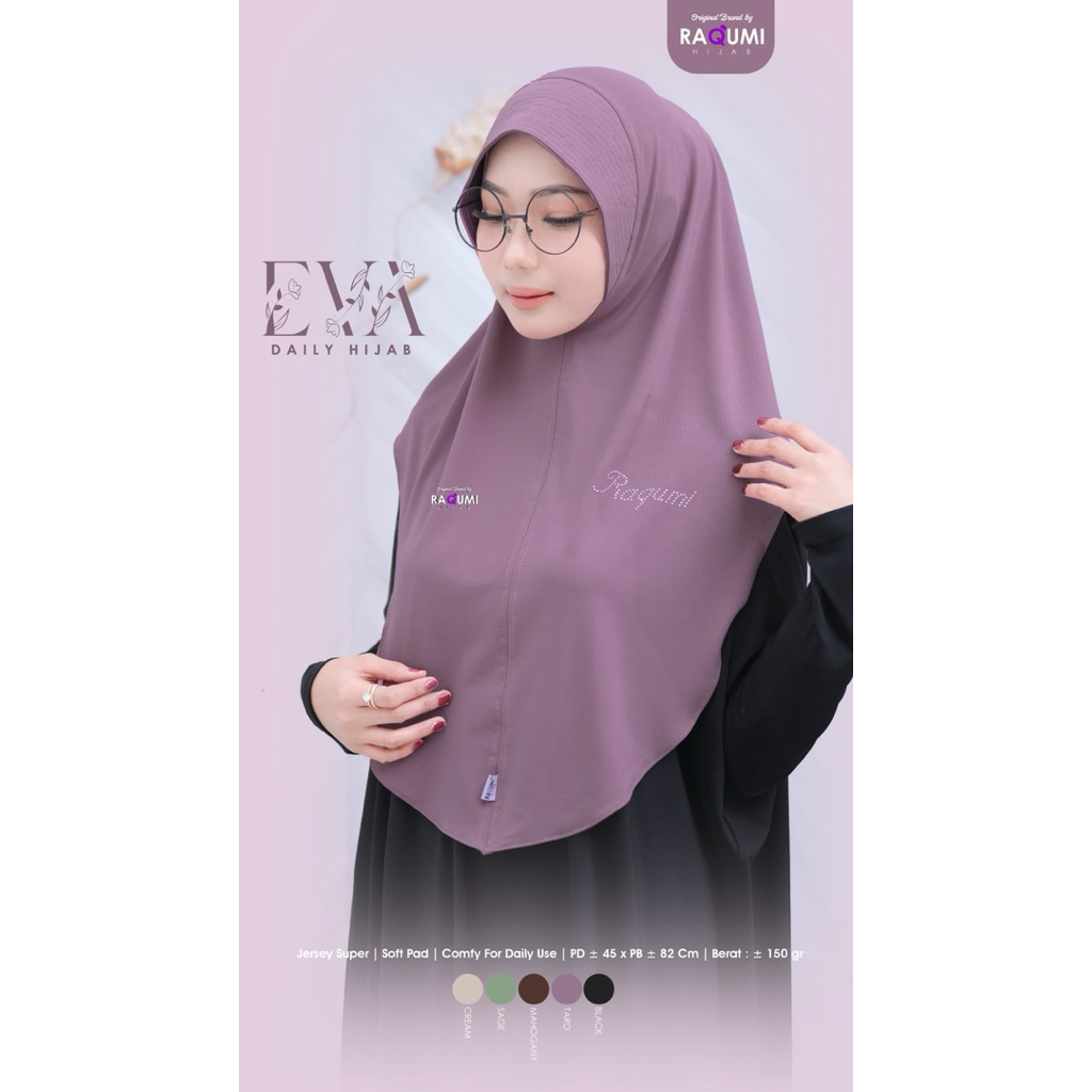 Raqumi Hijab Jilbab instan daily jilbab// Eva daily hijab ori by raqumi hijab