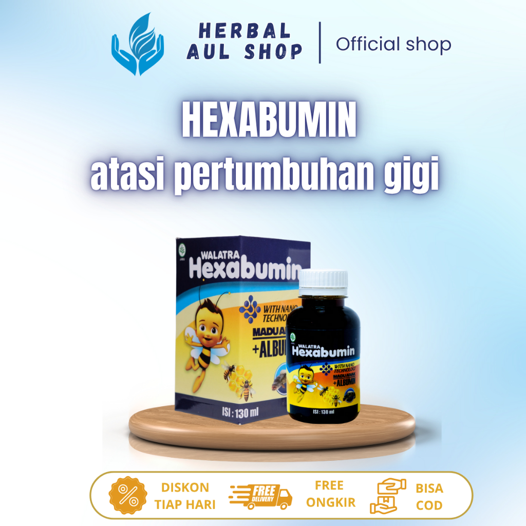 WALATRA HEXABUMIN Madu Multivitamin Untuk Penumbuh Gigi Anak, Demam Tumbuh Gigi, Menguatkan Gigi Ana
