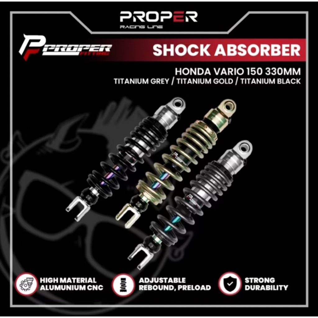 (PROPER) shockbreaker absorber shock 310MM 330MM 340MM shock Vario 125/150/160