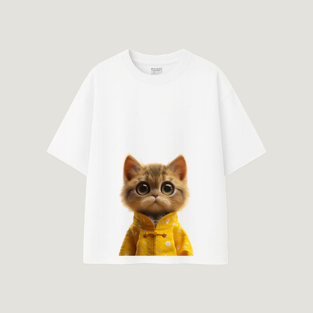 Weenel T-Shirt Oversize Chinese Cat