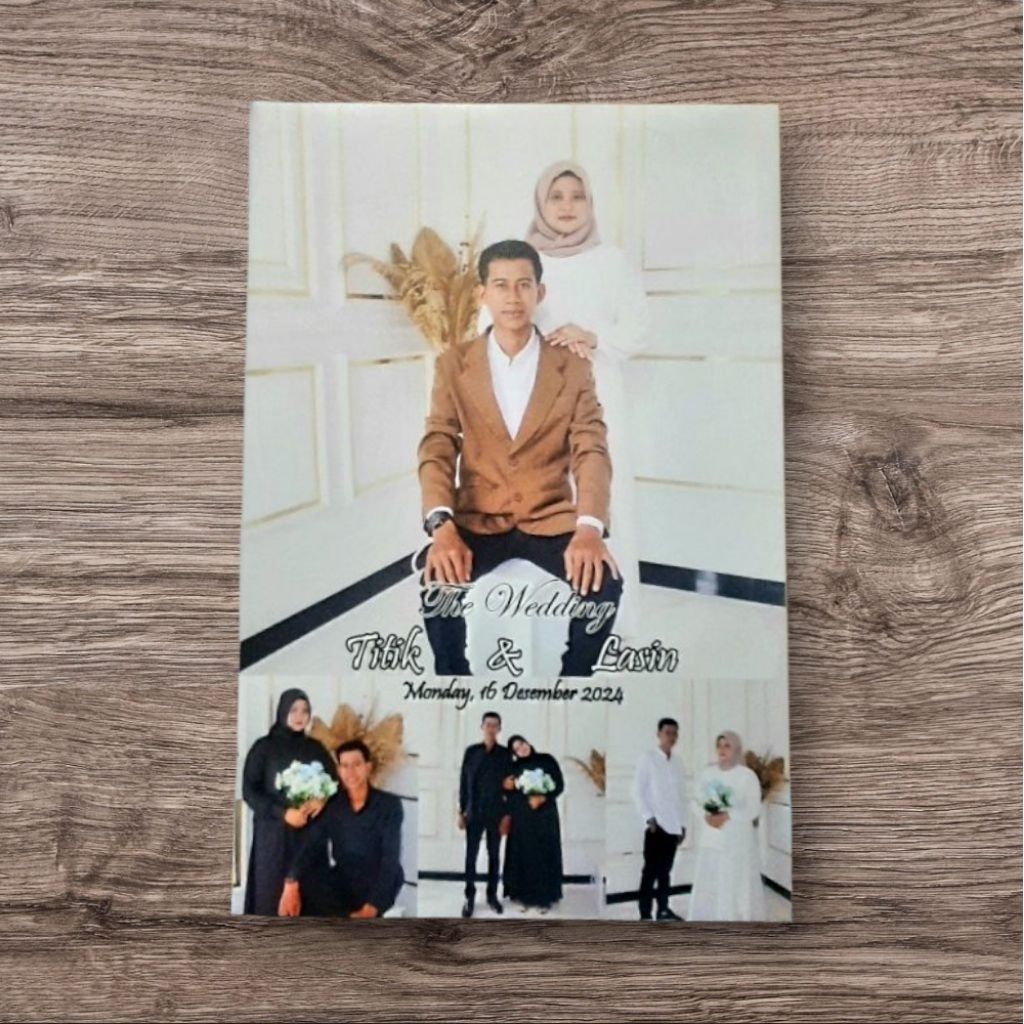 CETAK FOTO 40X60 BINGKAI KAYU PAPAN MDF