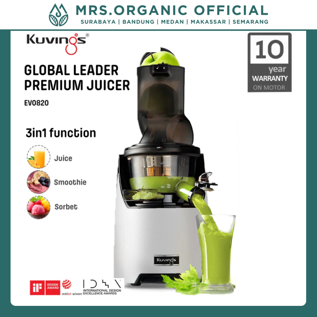 Slow Juicer Blender Slow Juicer Kuvings Evo 820 Matt White