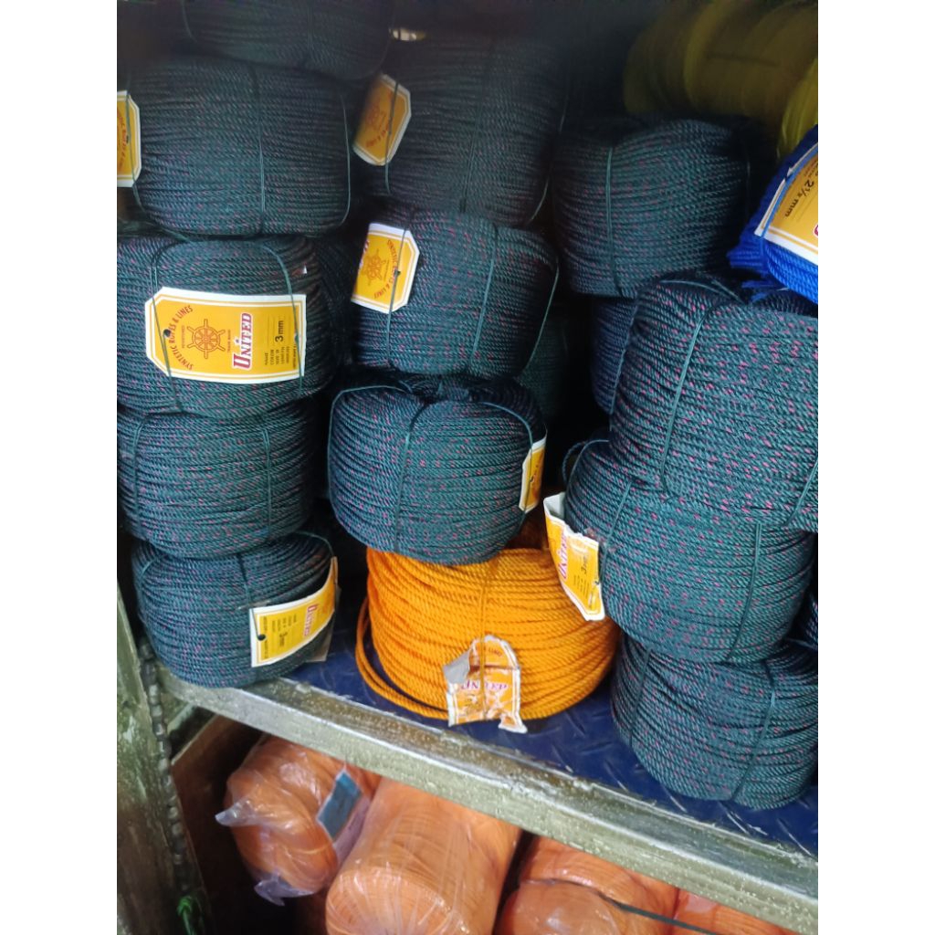 TALI TAMBANG 3MM CAP UNITED HARGA PER 1 ROLL
