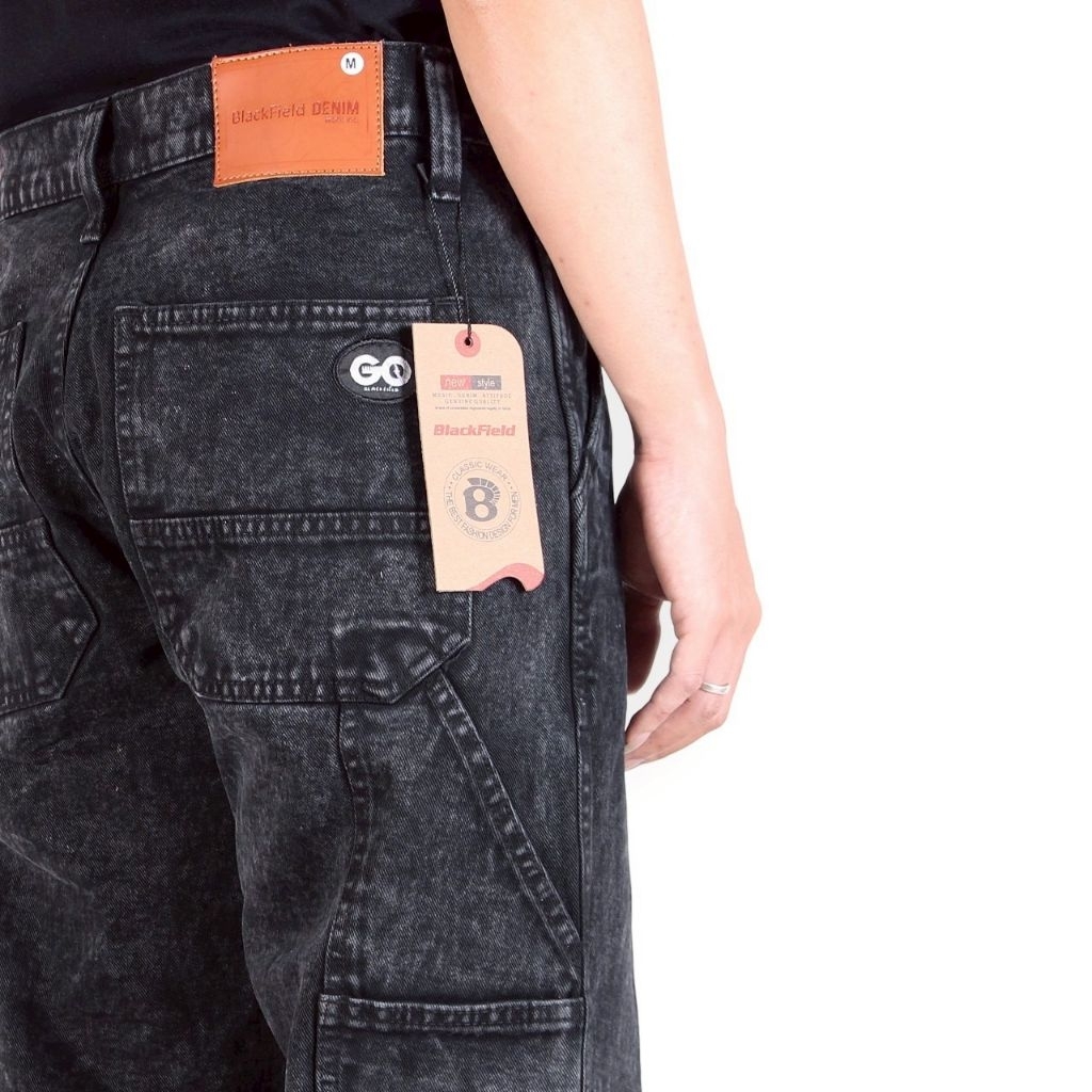 Carpenter Panjang Celana Jeans Denim Sandwash Celana Denim Carpenter