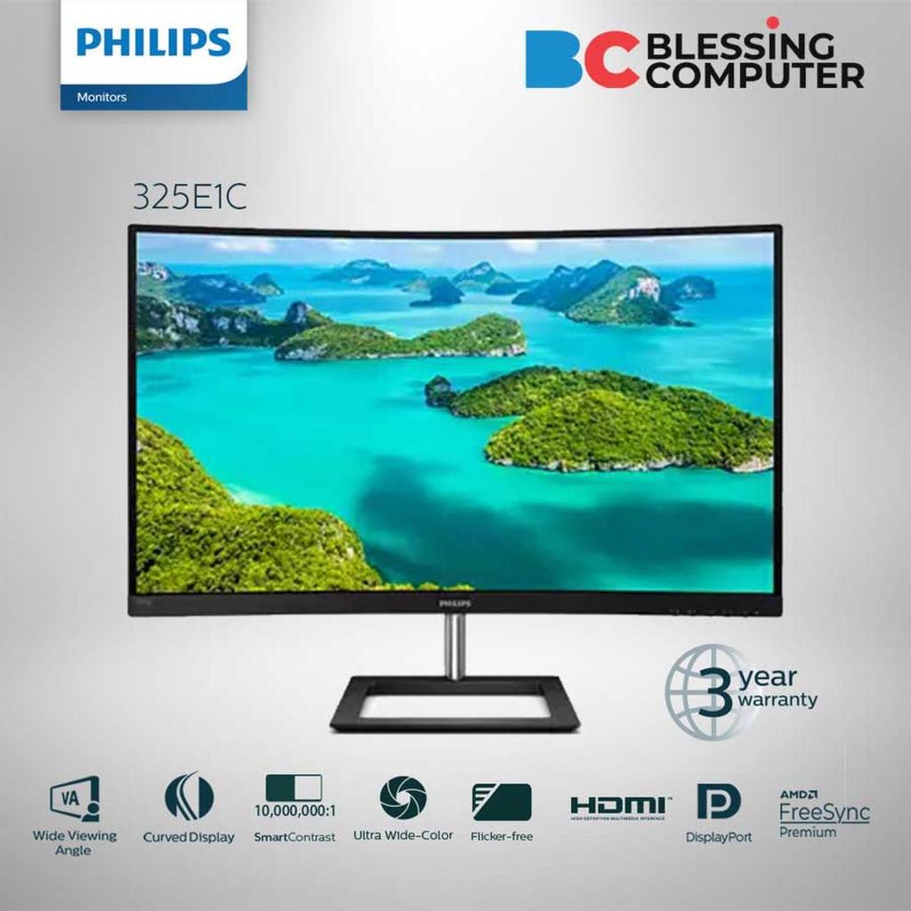 Monitor Ultra Wide Philips 325E1C/70 QHD 75Hz Curve