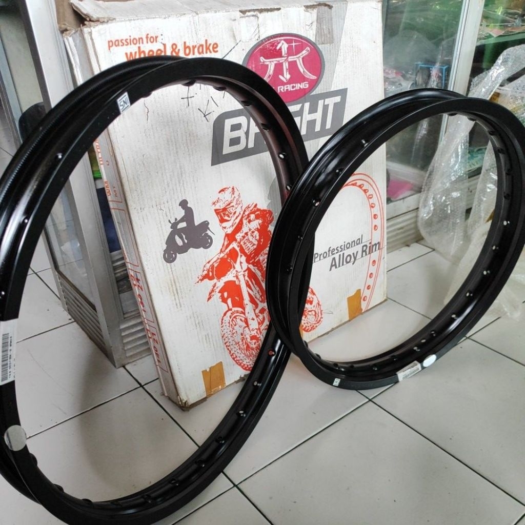 VELG TK RACING JAPAN 18 21 Hole Lubang 36 ORIGINAL JAPAN KLX DTRACKER CRF WR TRAIL satu set depan be