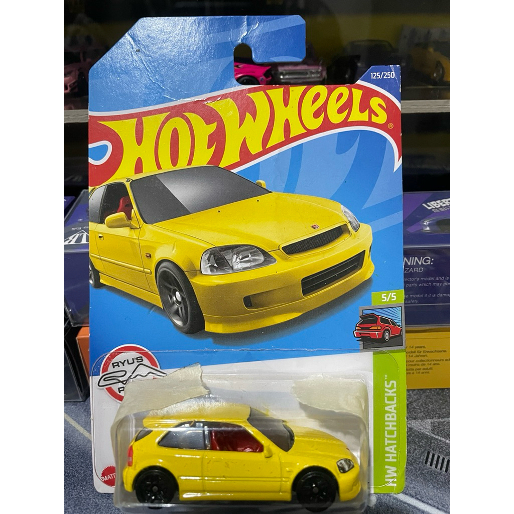 HOT WHEELS HONDA CIVIC EK9 KUNING