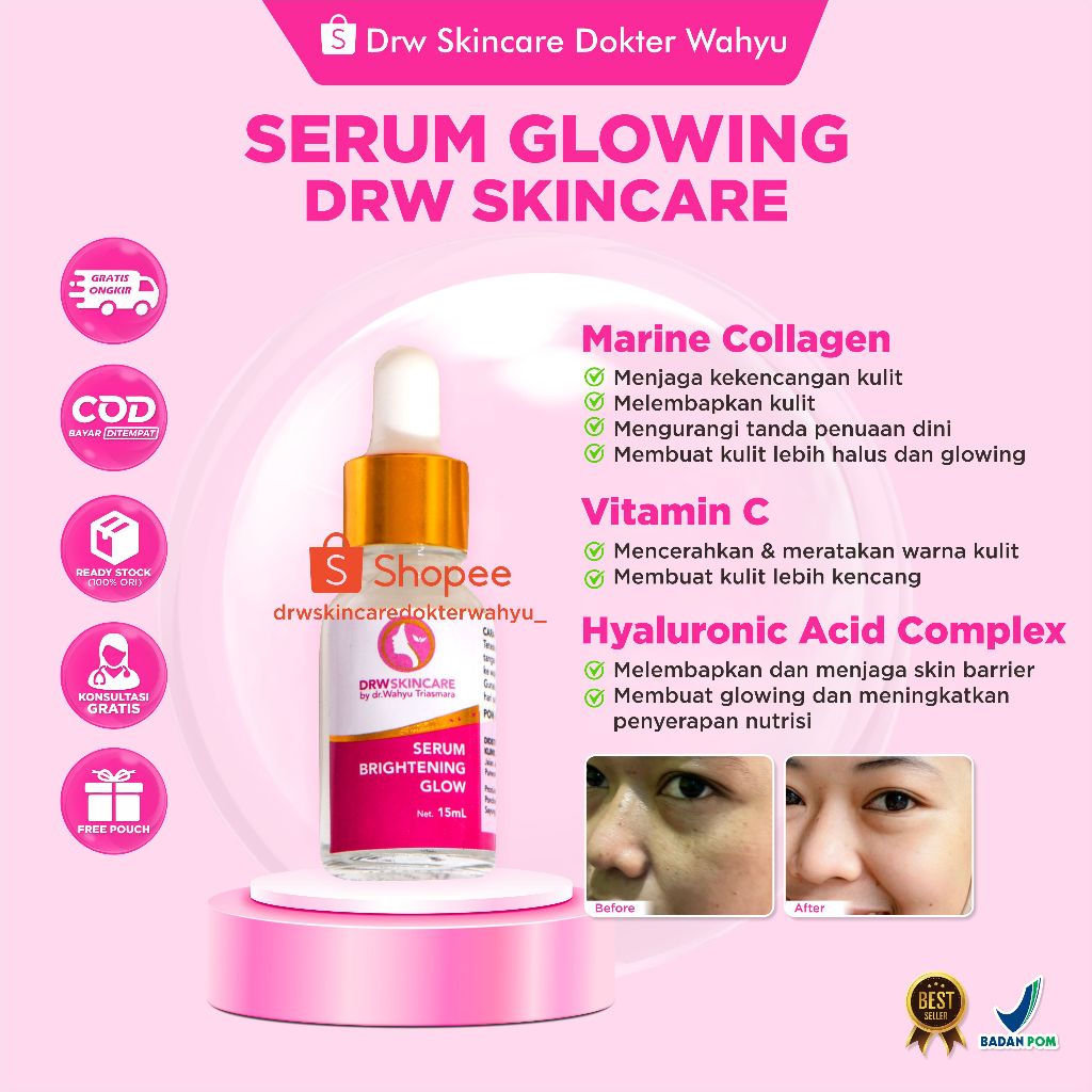 Serum Brightening Glowing DRW Skincare / Serum Khusus Flek Hitam