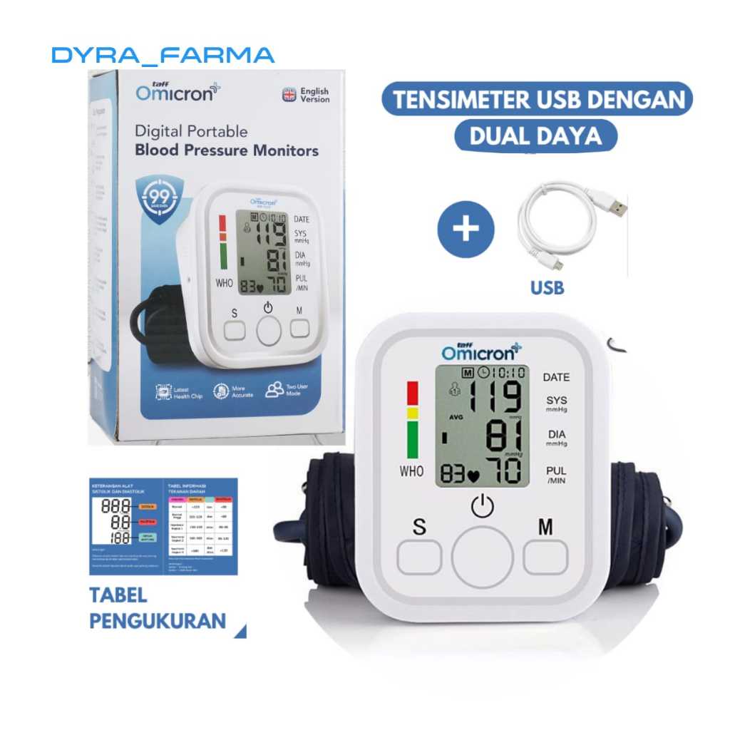 Tensimeter Digital Omicron / Alat Ukur Tekanan Darah Omicron
