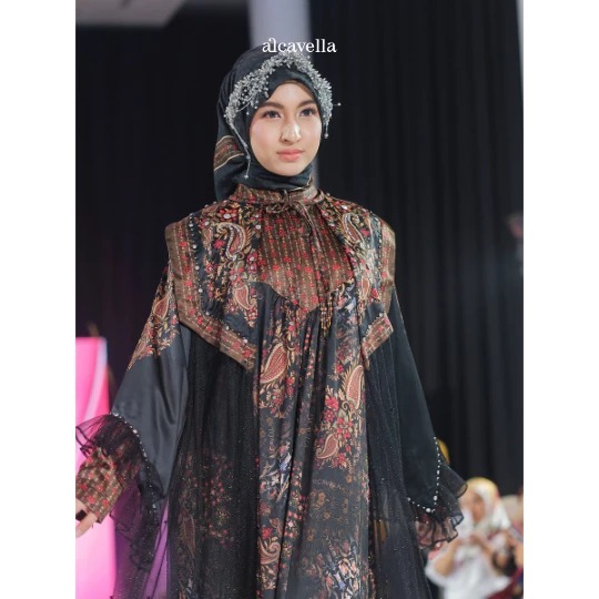 Alcavella Naveera Hijab Gamis Elegan Syar'i || Alcavella Naveera Set Hijab Gamis Mewah Eksklusif
