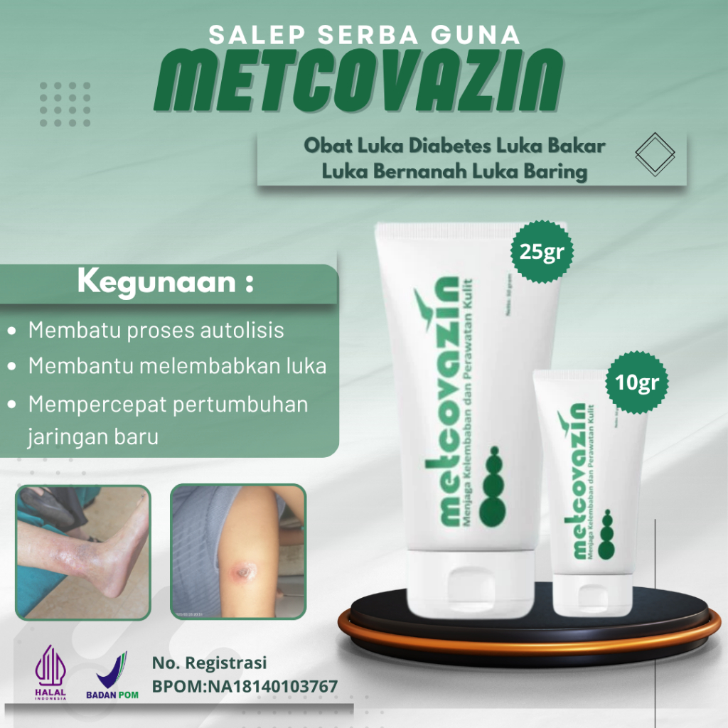 Metcovazin Reguler Obat Luka Diabetes Luka Bakar Luka Bernanah Luka Baring