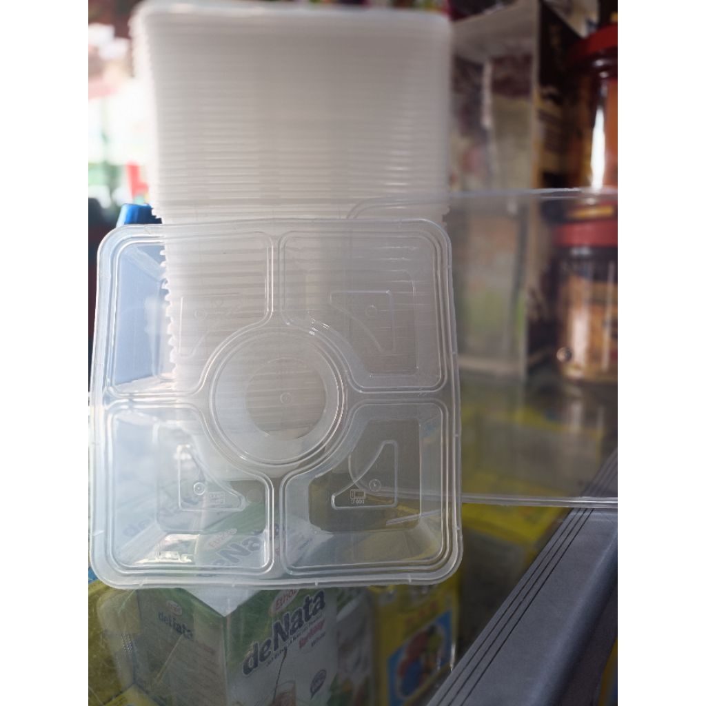 Thinwall Bento Sekat 5 || isi 25 pcs
