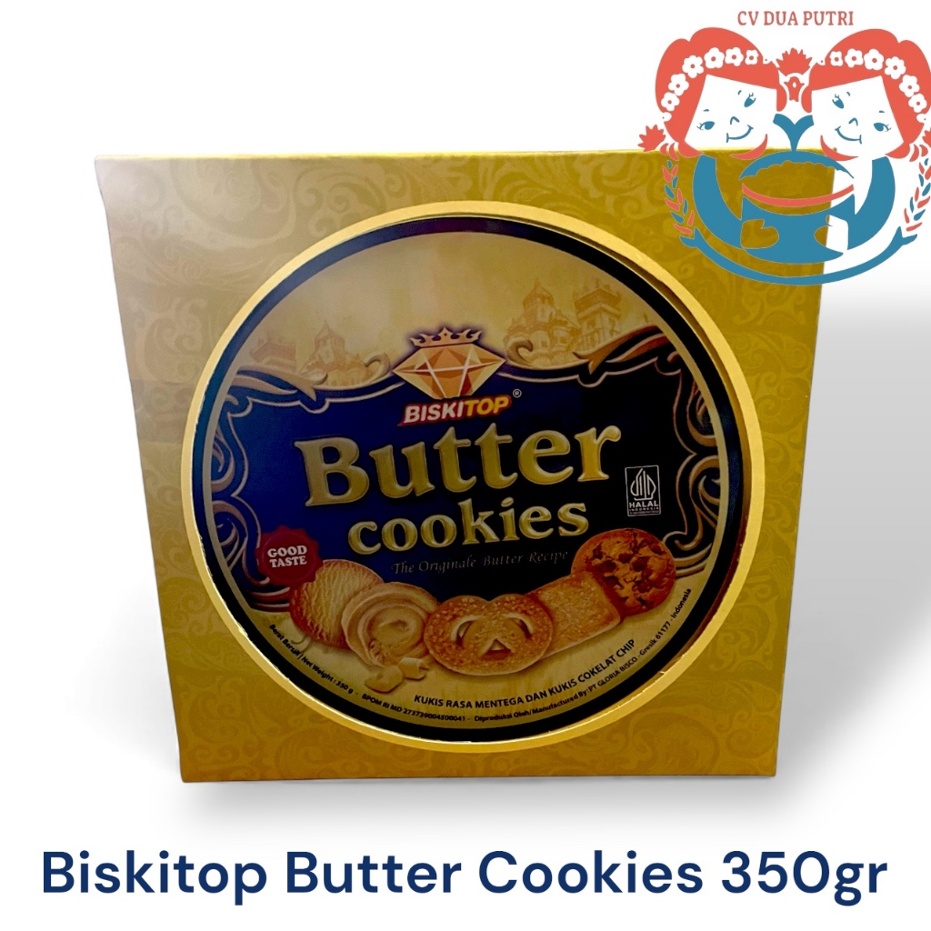 Biskitop Butter Cookies Kaleng 350gr Biskuit Mewah Untuk Lebaran Hampers Parcel