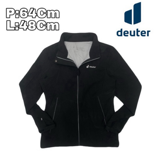 JK12 Jaket Outdoor Waterproof Deuter Repellent Hitam  Tahan Air Original Olahraga Sport Hiking Penda
