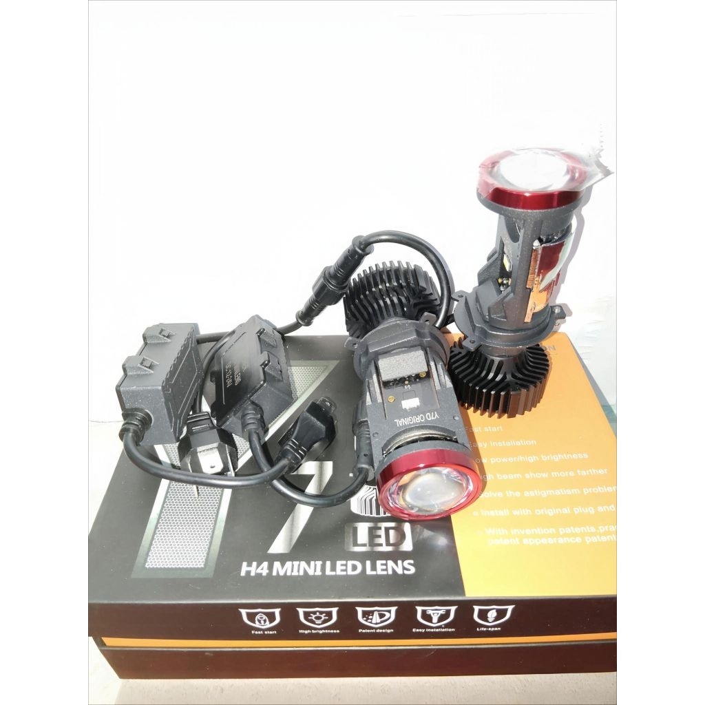 Lampu LED H4 Y7 / LED H4 / Soket H4 / Lampu Mobil Headlamp / Lampu Mini LED Mini Lens