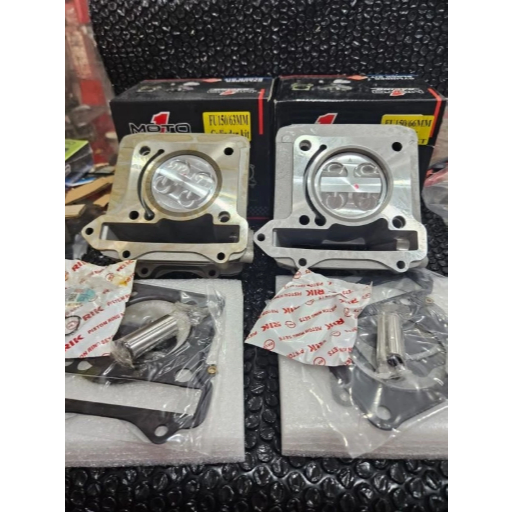 CYLINDER BLOK BLOCK MOTO1 MOTO 1 RACING 63MM 63 MM SATRIA FU KARBU SET PISTON PAKING RING ORIGINAL M