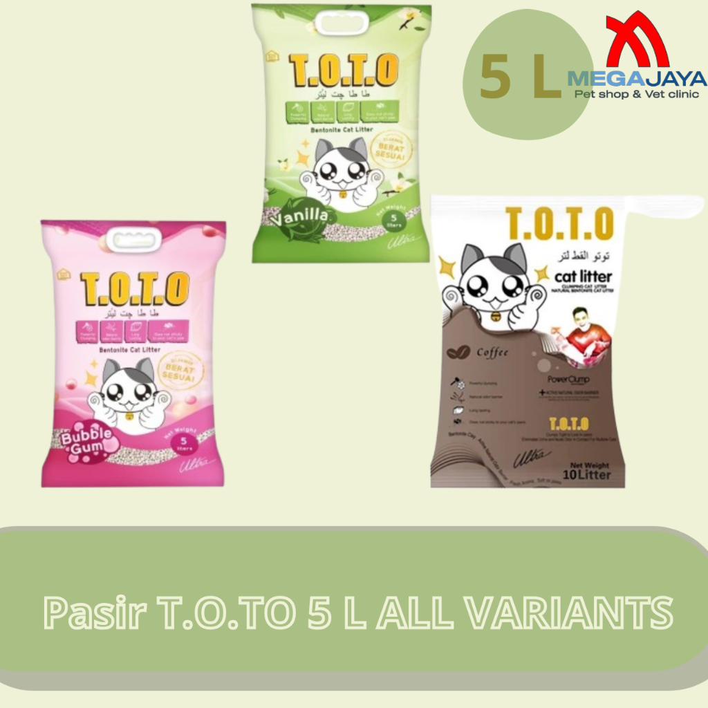 Pasir Kucing Toto Cat Litter 5lt Pasir Gumpal Wangi / Pasir Kucing Toto