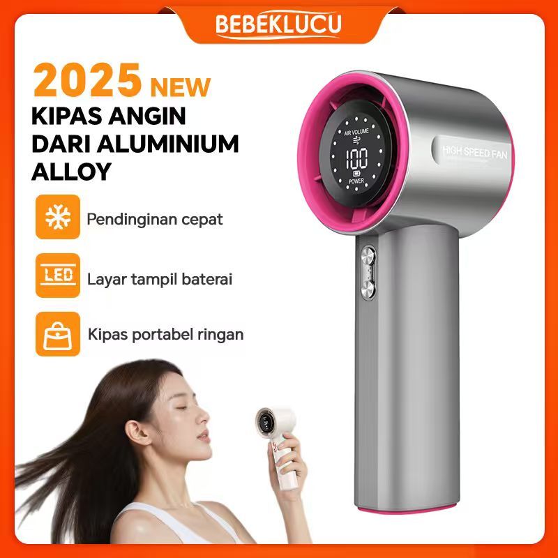 Bebeklucu Kipas Angin AC Turbo Kecepatan Tinggi Genggam Pendingin Udara Kecil Luar Ruangan Kipas Pad