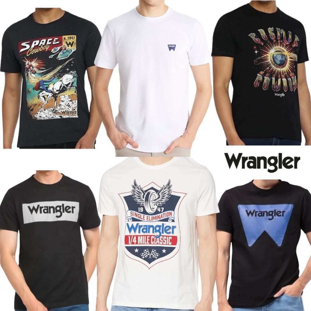 Obral Baju Kaos Grade B Wrangler Lengan Pendek Original T-Shirt Pendek Cowok Wrangler Original