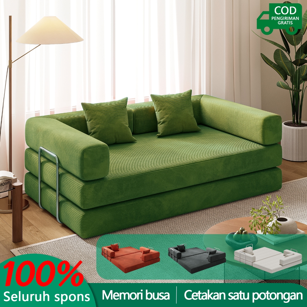 COD Sofa Bed Lipat Minimalis/Sofa Bed/Sofa Bench/Sofa 3 Seater/1.5M sofa/sofa tempat tidur&Sandaran 