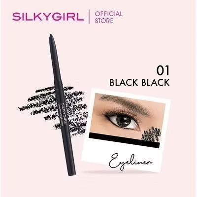 Silky Girl Long Wearing Eyeliner - EyeLiner Matic - Eyeliner  Waterproof - BLACK