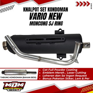 MDM RACING MUFFLER Kenalpot Kondoman Vario New Moncong SJ Ring Ala Shijiro+DB KILLER