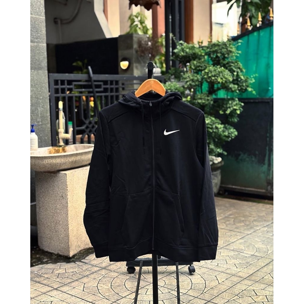 Nike Dri-Fit Swoosh Zip Hoodie Black White BNWT ORIGINAL BARANG RESMI STORE