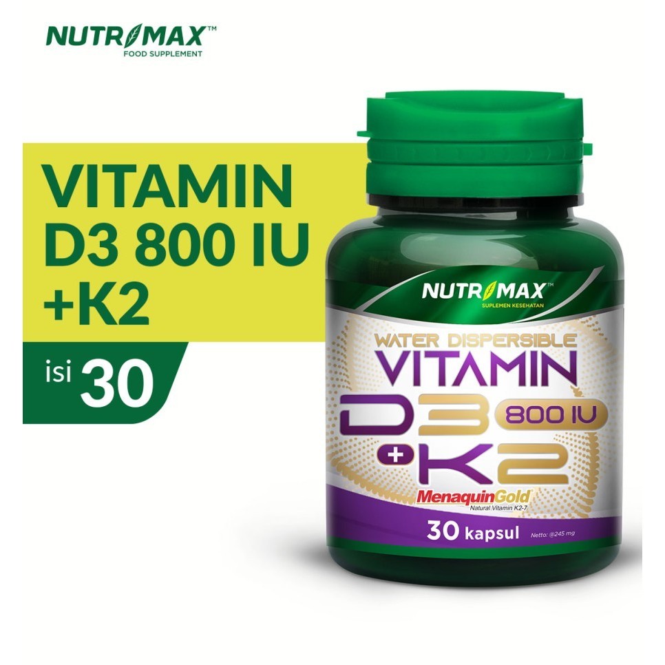 Nutrimax Vitamin D3+K2 / Vit D3 Water Dispersible K2 / Vit D 800 IU K 40 mcg