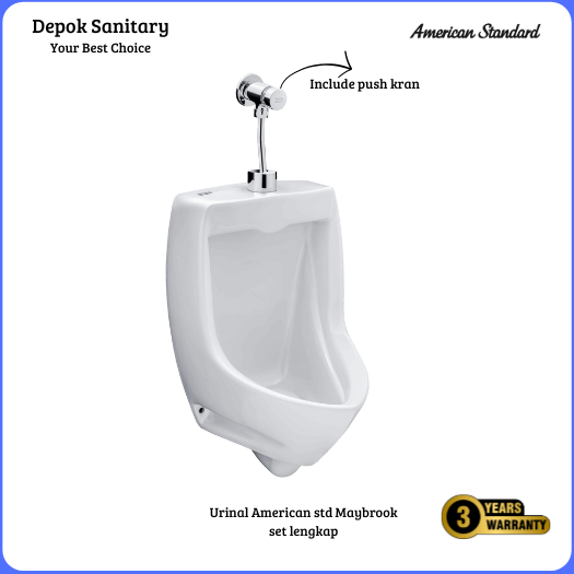 URINAL AMERICAN STANDARD BUNDLING MYBROOK URINAL + MANUAL FV WHITE