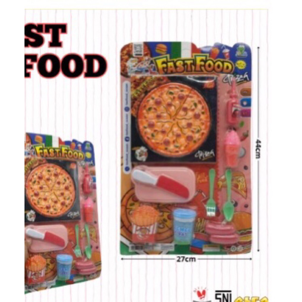mainan fast food pizza+acc 2095