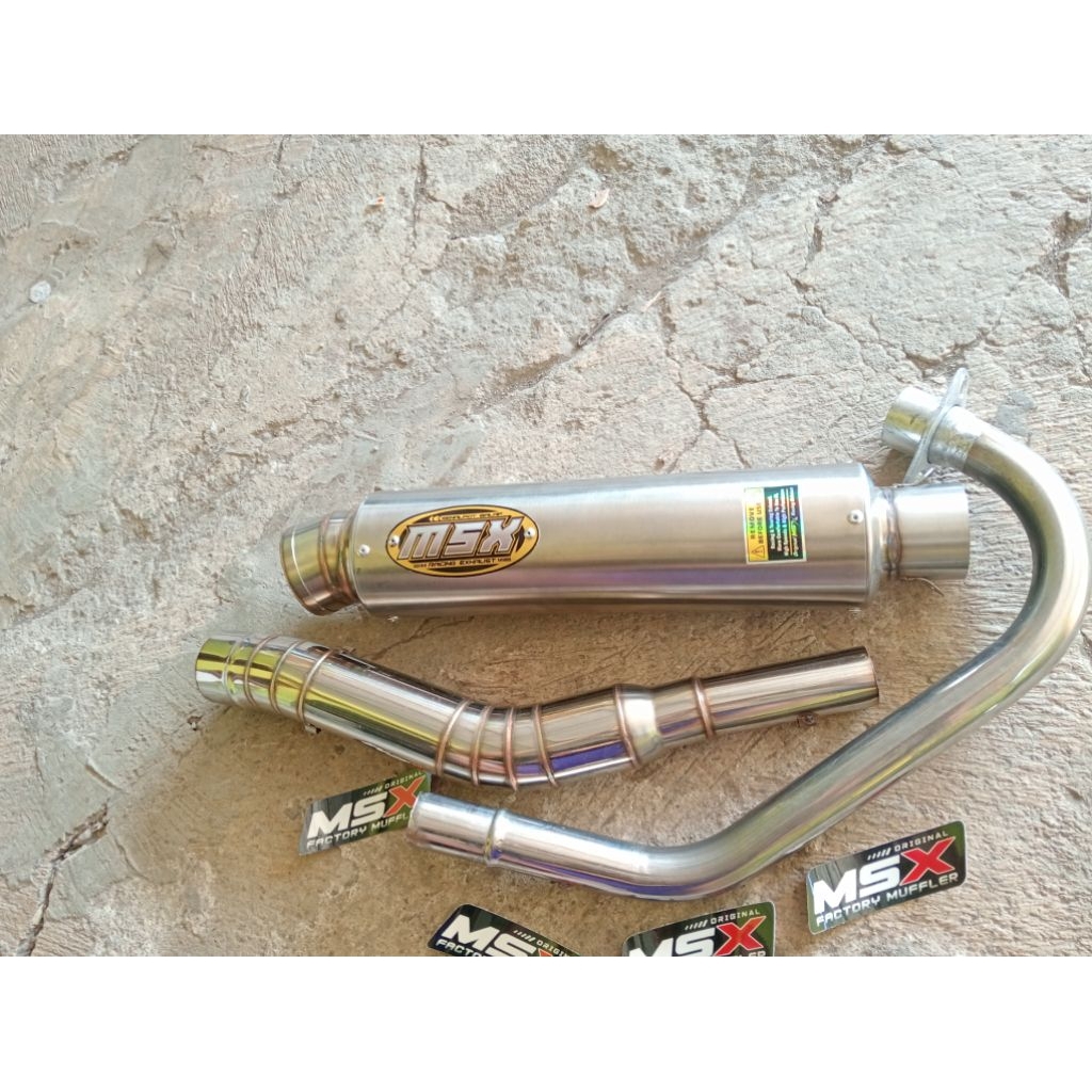 knalpot original msx jumbo jrm dos sambungan gl MP cb tiger Megapro dll
