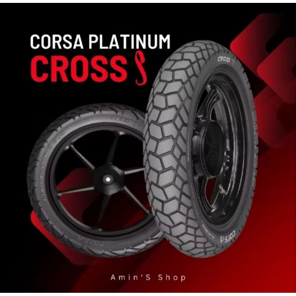Corsa Platinum Cross S 100/80-14, Ban Luar Tubeless - Ban Belakang Motor Matic