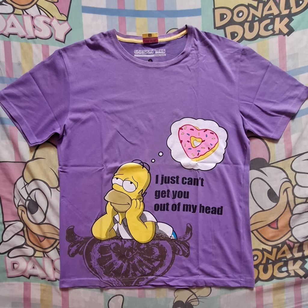 Kaos The Simpsons Donat Ungu Cool Teen Preloved