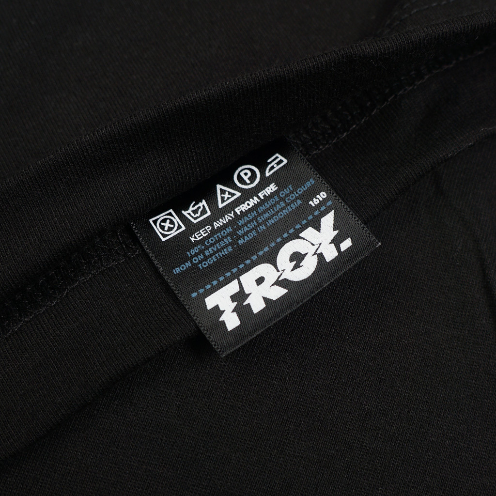 Troy Company Oversize Tshirt Black Meltdown - Kaos Oversize Hitam Lengan Panjang OVD 2227