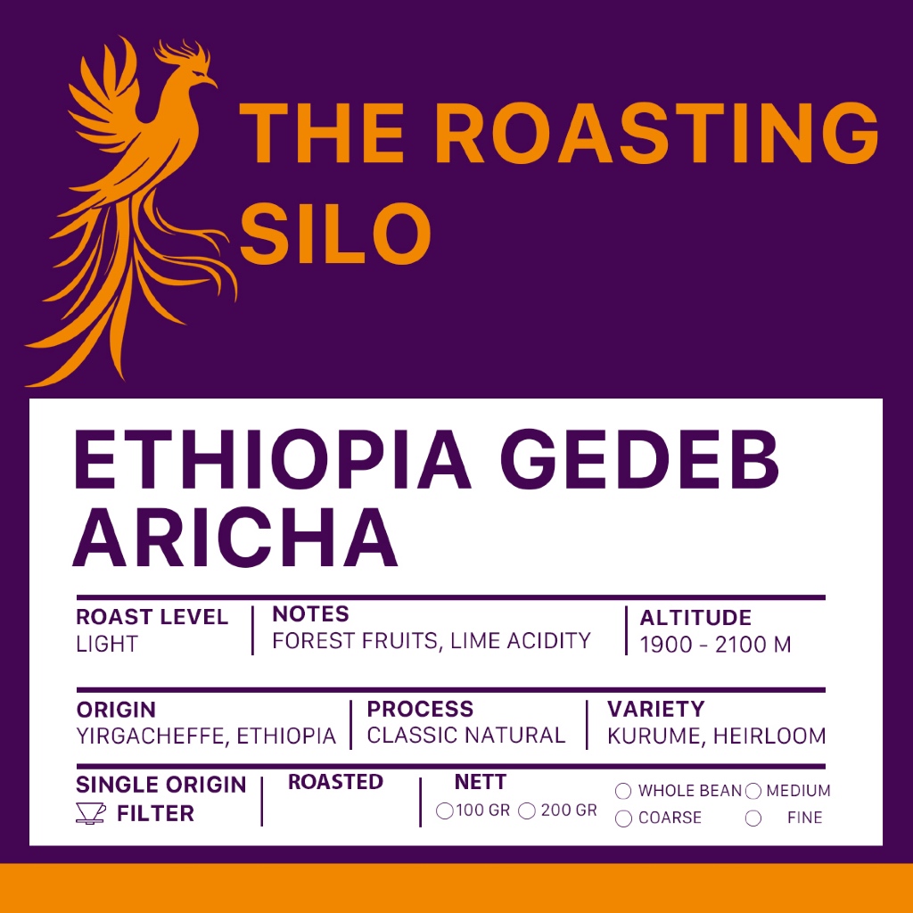 Ethiopia Gedeb Aricha - Biji Kopi Arabika - The Roasting Silo