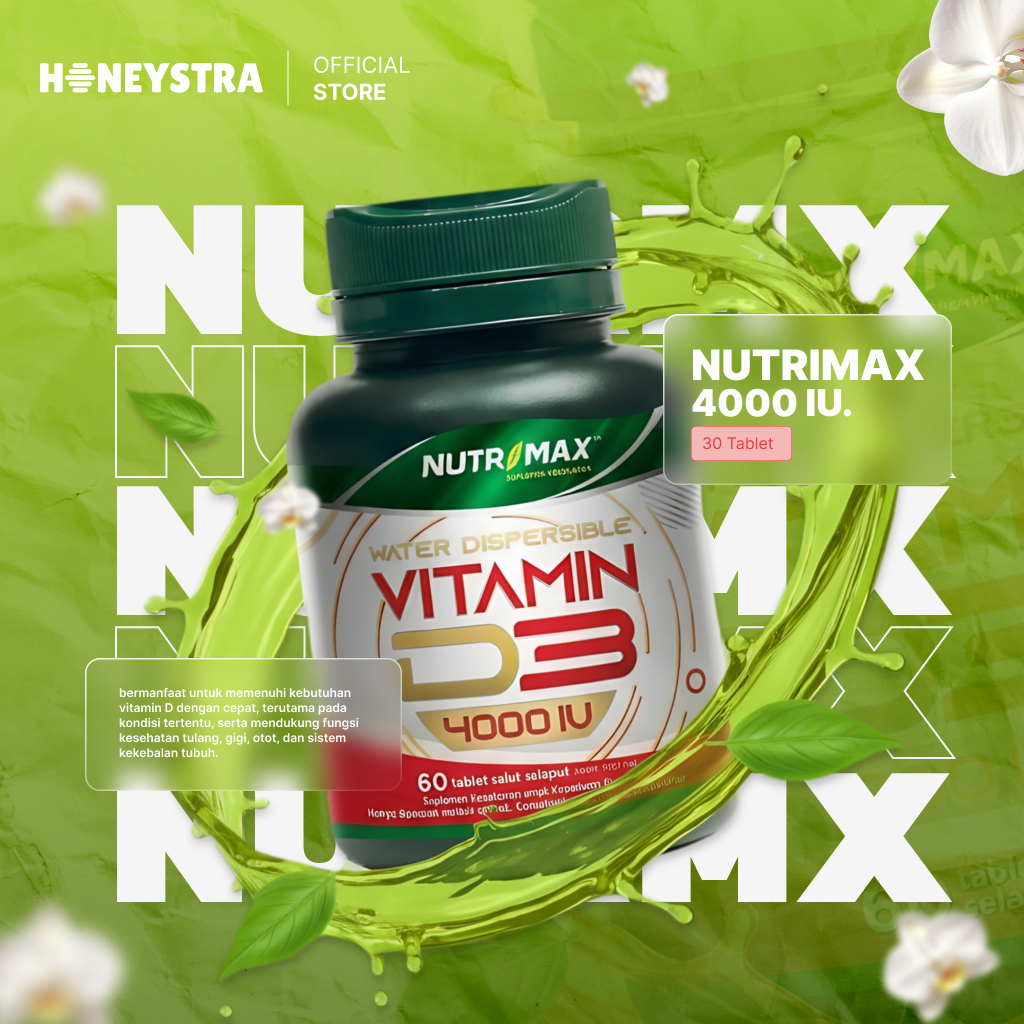 Nutrimax D3 4000 IU, Vit Vitamin D 3 4000IU isi 30