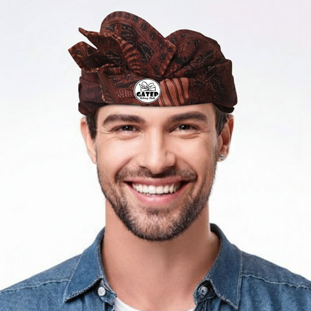 Udeng Batik Khas Bali Motif Burung Setengah Jadi / Ikat Kepala Khas Bali / Belangkon Bali / Udeng Ba